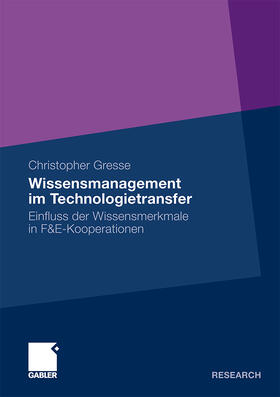 Gresse |  Wissensmanagement im Technologietransfer | Buch |  Sack Fachmedien