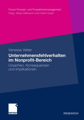 Vetter |  Unternehmensfehlverhalten im Nonprofit-Bereich | Buch |  Sack Fachmedien