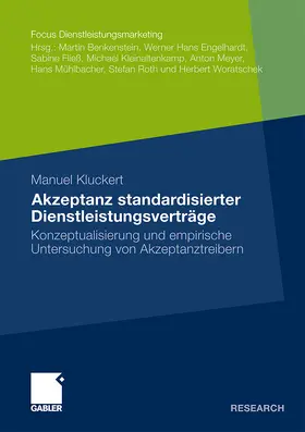 Kluckert |  Akzeptanz standardisierter Dienstleistungsverträge | Buch |  Sack Fachmedien