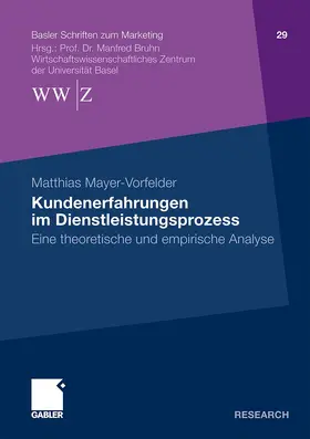 Mayer-Vorfelder |  Kundenerfahrungen im Dienstleistungsprozess | Buch |  Sack Fachmedien