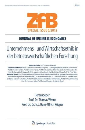 Küpper / Wrona |  Unternehmens- und Wirtschaftsethik in der betriebswirtschaftlichen Forschung | Buch |  Sack Fachmedien