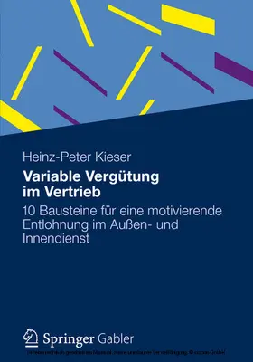 Kieser |  Variable Vergütung im Vertrieb | eBook | Sack Fachmedien