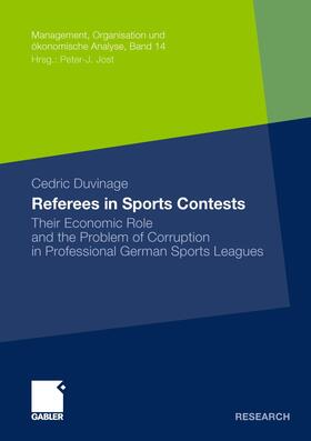 Duvinage |  Referees in Sports Contests | Buch |  Sack Fachmedien