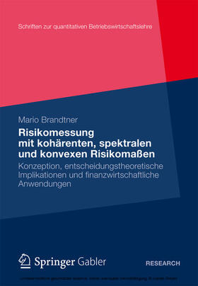 Brandtner |  Moderne Methoden der Risiko- und Präferenzmessung | eBook | Sack Fachmedien