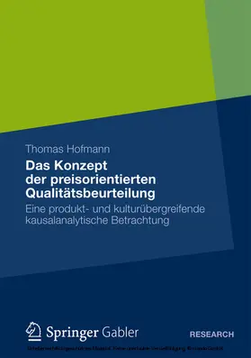 Hofmann |  Das Konzept der preisorientierten Qualitätsbeurteilung | eBook | Sack Fachmedien