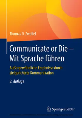 Zweifel |  Communicate or Die - Mit Sprache führen | eBook | Sack Fachmedien