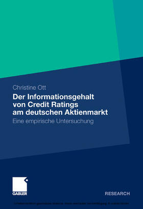 Ott |  Der Informationsgehalt von Credit Ratings am deutschen Aktienmarkt | eBook | Sack Fachmedien