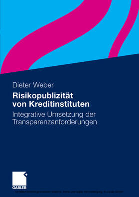Weber |  Risikopublizität von Kreditinstituten | eBook | Sack Fachmedien