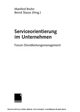 Bruhn / Stauss |  Serviceorientierung im Unternehmen | eBook | Sack Fachmedien