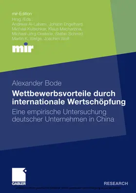 Bode | Wettbewerbsvorteile durch internationale Wertschöpfung | E-Book | sack.de