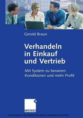 Braun |  Verhandeln in Einkauf und Vertrieb | eBook | Sack Fachmedien