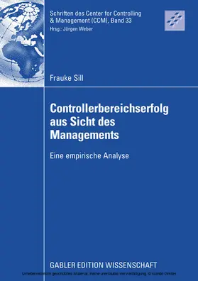 Sill |  Controllerbereichserfolg aus Sicht des Managements | eBook | Sack Fachmedien