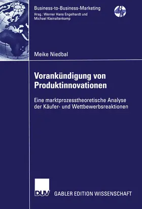 Niedbal |  Vorankündigung von Produktinnovationen | Buch |  Sack Fachmedien