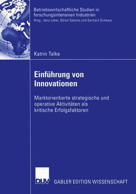 Talke |  Einführung von Innovationen | Buch |  Sack Fachmedien