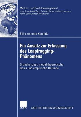 Kaulfuß |  Ein Ansatz zur Erfassung des Leapfrogging-Phänomens | Buch |  Sack Fachmedien