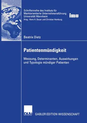 Dietz |  Patientenmündigkeit | Buch |  Sack Fachmedien