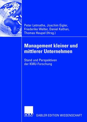 Letmathe / Eigler / Heupel |  Management kleiner und mittlerer Unternehmen | Buch |  Sack Fachmedien