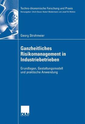 Strohmeier |  Ganzheitliches Risikomanagement in Industriebetrieben | Buch |  Sack Fachmedien