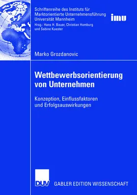 Grozdanovic |  Wettbewerbsorientierung von Unternehmen | Buch |  Sack Fachmedien