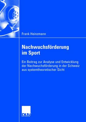 Heinzmann |  Nachwuchsförderung im Sport | Buch |  Sack Fachmedien