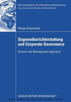 Wiederhold |  Segmentberichterstattung und Corporate Governance | eBook | Sack Fachmedien