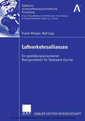 Himpel / Lipp |  Luftverkehrsallianzen | eBook | Sack Fachmedien