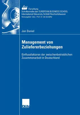 Daniel | Management der Zuliefererbeziehungen | E-Book | sack.de