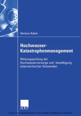 Adam |  Hochwasser-Katastrophenmanagement | eBook | Sack Fachmedien