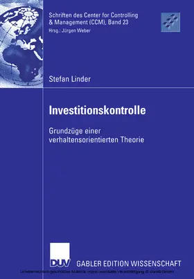 Linder |  Investitionskontrolle | eBook | Sack Fachmedien