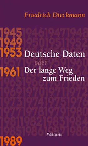 Dieckmann |  Deutsche Daten oder Der lange Weg zum Frieden | Buch |  Sack Fachmedien