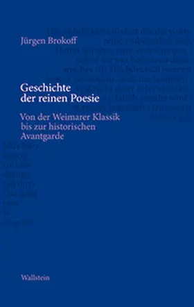 Brokoff |  Geschichte der reinen Poesie | Buch |  Sack Fachmedien