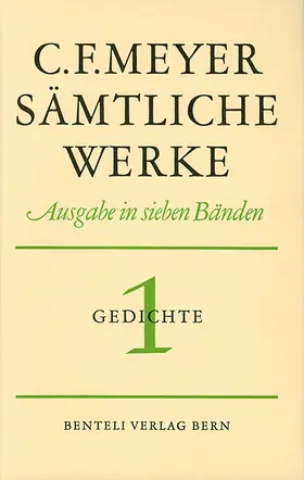 Meyer / Zeller |  Sämtliche Werke 1. Gedichte | Buch |  Sack Fachmedien