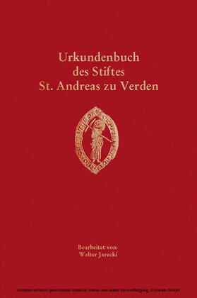  Urkundenbuch des Stiftes St. Andreas zu Verden | eBook | Sack Fachmedien