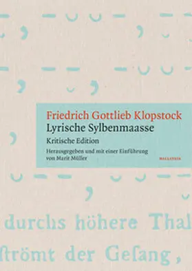 Klopstock / Müller |  'Lyrische Sylbenmaasse' | Buch |  Sack Fachmedien