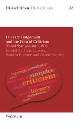 Jansson / Richter / Sapiro |  Literary Judgement and the Fora of Criticism | Buch |  Sack Fachmedien