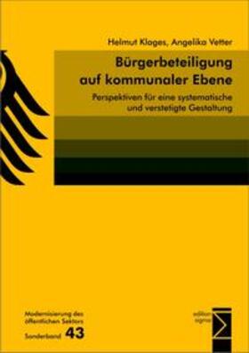 Klages / Vetter |  Bürgerbeteiligung auf kommunaler Ebene | Buch |  Sack Fachmedien