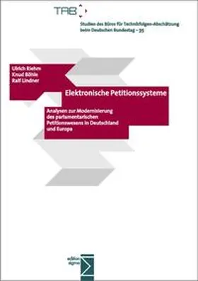 Riehm / Böhle / Lindner |  Elektronische Petitionssysteme | Buch |  Sack Fachmedien