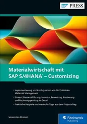 Münkel |  Materialwirtschaft mit SAP S/4HANA - Customizing | eBook | Sack Fachmedien