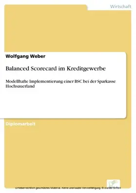 Weber |  Balanced Scorecard im Kreditgewerbe | eBook | Sack Fachmedien