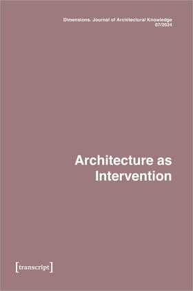 Ciesla / Hauser / Strothmann |  Dimensions. Journal of Architectural Knowledge | Buch |  Sack Fachmedien