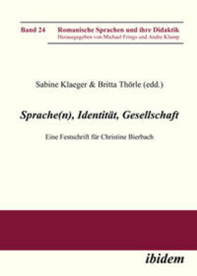 Klaeger / Thörle |  Sprache(n), Identität, Gesellschaft | eBook | Sack Fachmedien