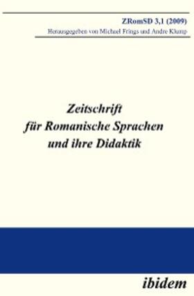 Frings / Klump |  Zeitschrift für Romanische Sprachen und ihre Didaktik - Heft 3.1 | eBook | Sack Fachmedien