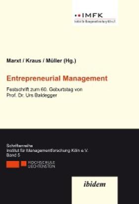 Marxt / Kraus / Müller |  Entrepreneurial Management | eBook | Sack Fachmedien