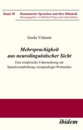 Videsott |  Mehrsprachigkeit aus neurolinguistischer Sicht | eBook | Sack Fachmedien