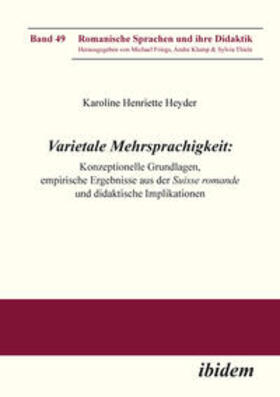 Henriette Heyder |  Varietale Mehrsprachigkeit | eBook | Sack Fachmedien