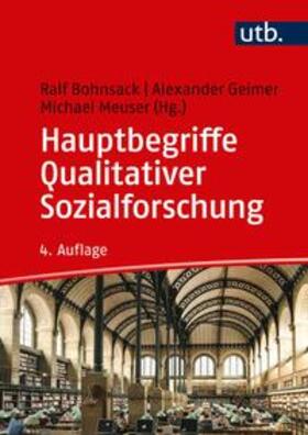 Bohnsack / Geimer / Meuser |  Hauptbegriffe Qualitativer Sozialforschung | eBook | Sack Fachmedien