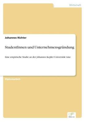 Richter |  StudentInnen und Unternehmensgründung | Buch |  Sack Fachmedien