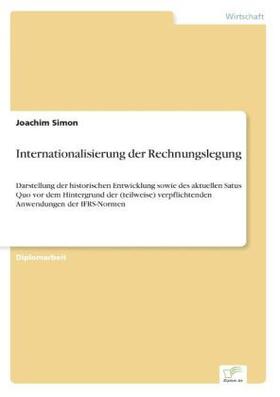 Simon |  Internationalisierung der Rechnungslegung | Buch |  Sack Fachmedien