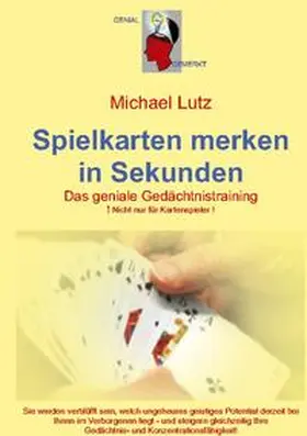 Lutz |  Spielkarten merken in Sekunden | Buch |  Sack Fachmedien