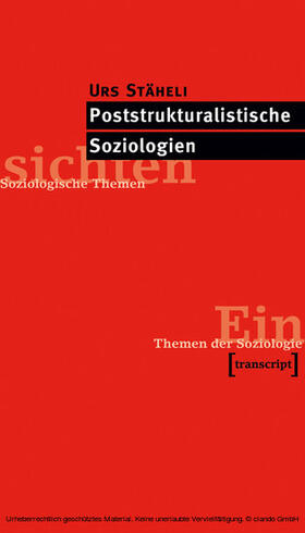 Stäheli |  Poststrukturalistische Soziologien | eBook | Sack Fachmedien